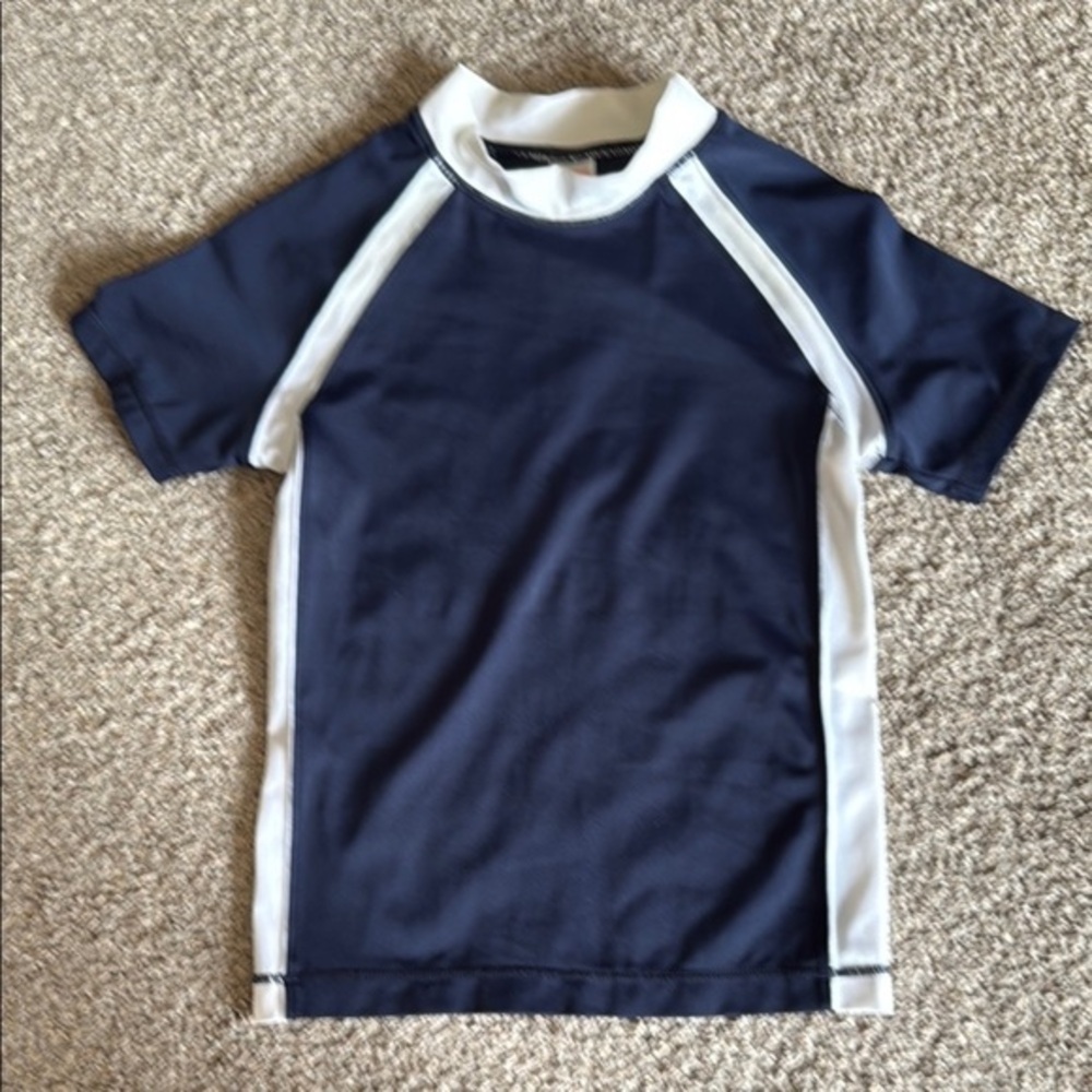 Gymboree Boys Navy and White Swim Shirt